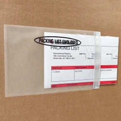 5-1/4" x 8" Panel Packing List Enclosed Clear Side Loading
