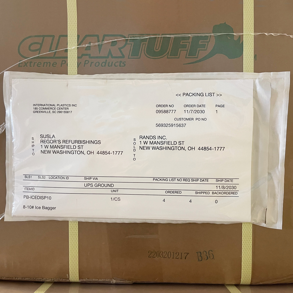 Clear Packing Envelope 5.5" x 10"