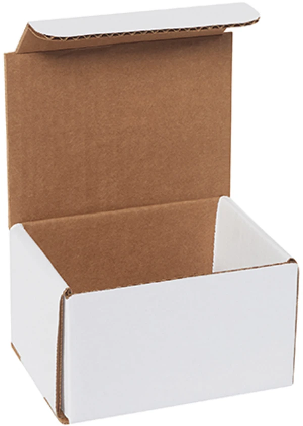5 x 4 x 3 White Corrugated Mailers 5 x 4 x 3 White Cardboard Box Mailers
