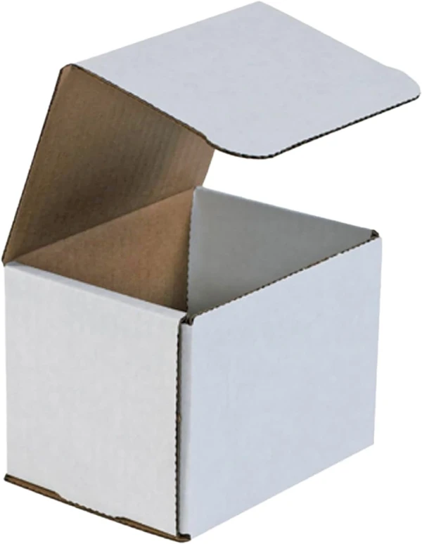 5 x 4 x 4 White Corrugated Mailers 5 x 4 x 4 White Cardboard Box Mailers