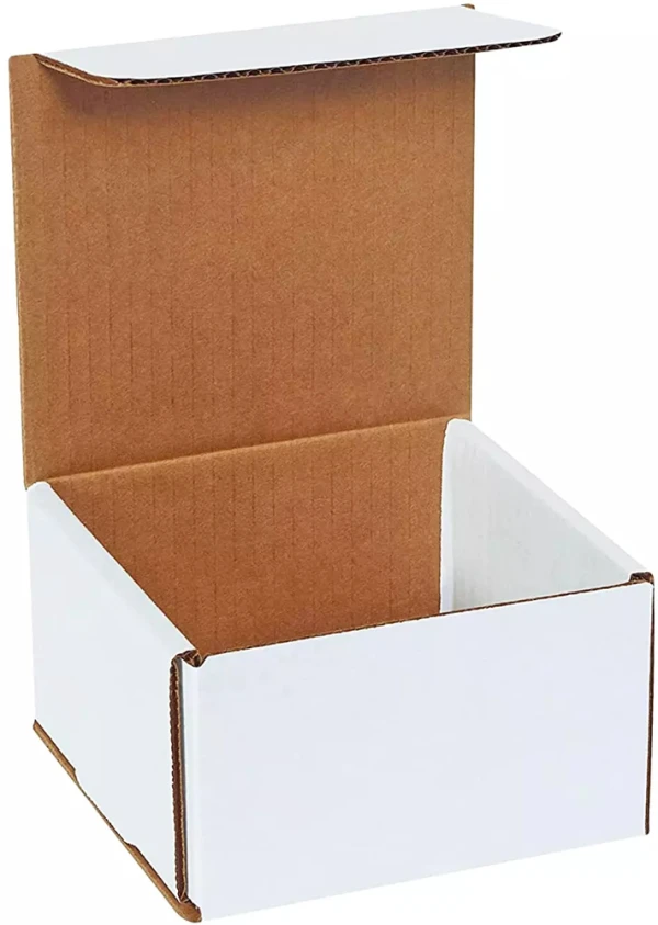 5 x 5 x 3 White Corrugated Mailers 5 x 5 x 3 White Cardboard Box Mailers