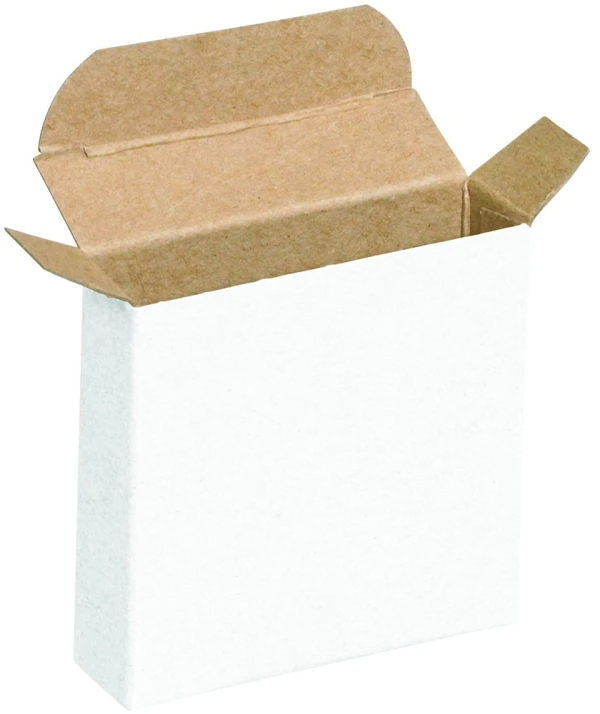 5 1/4" x 2 1/4" x 5 1/4" White Reverse Tuck Folding Cartons 2 1/4 x 5 1/4 x 5 1/4 White Reverse Tuck Mailers