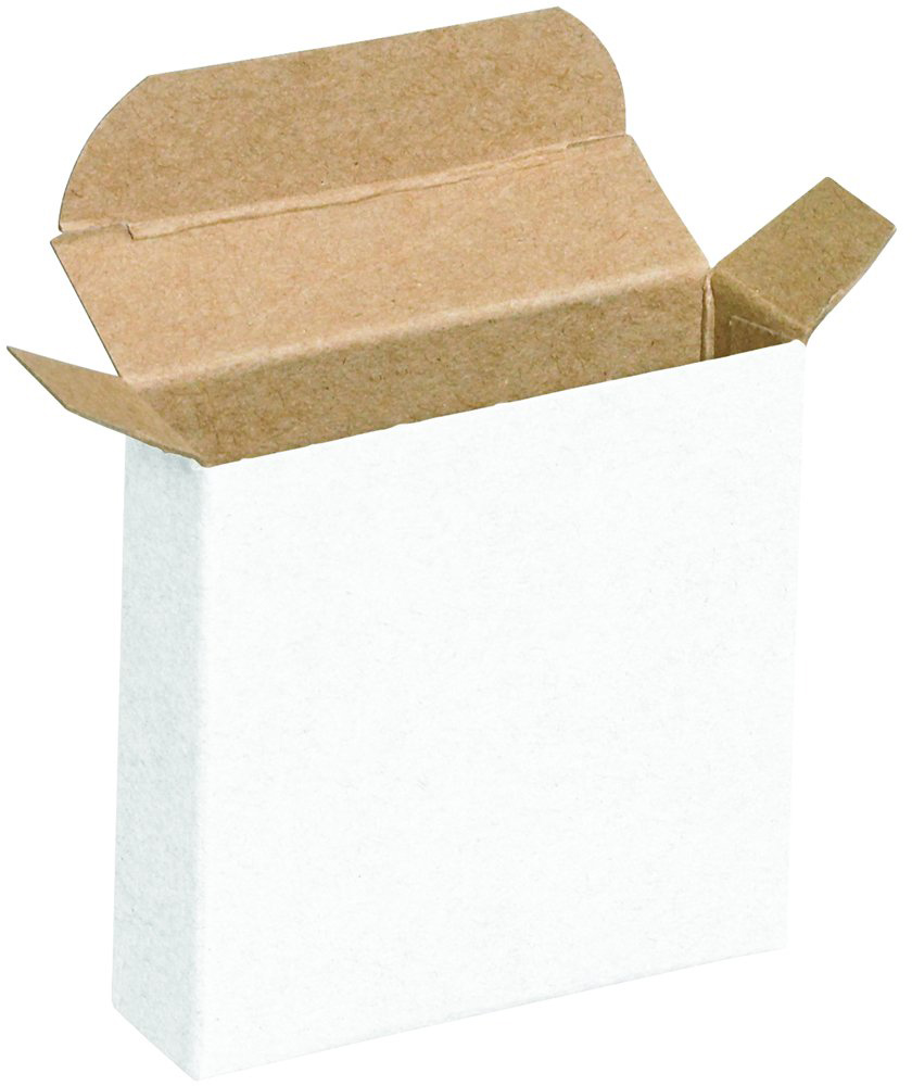 2 1/4 x 5 1/4 x 5 1/4 White Reverse Tuck Mailers