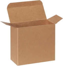 5 1/4" x 2 1/4" x 5 1/4" Kraft Reverse Tuck Folding Cartons