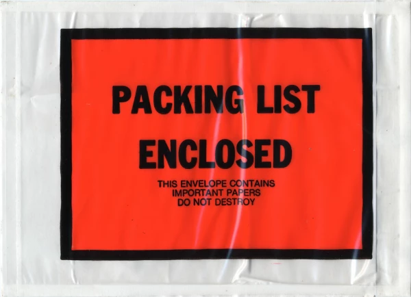 PACKING LIST ENCLOSED - THIS ENVELOPE CONTAINS IMPORTANT PAPERS DO NOT DESTROY