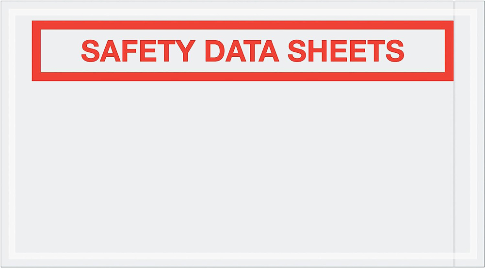 Clear 5 1/2 x 10 Safety Data Sheets SDS Envelopes