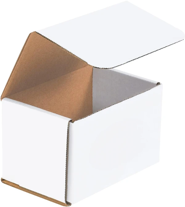 5.5 x 3.5 x 3.5 White Corrugated Mailers 5.5 x 3.5 x 3.5 White Cardboard Box Mailers