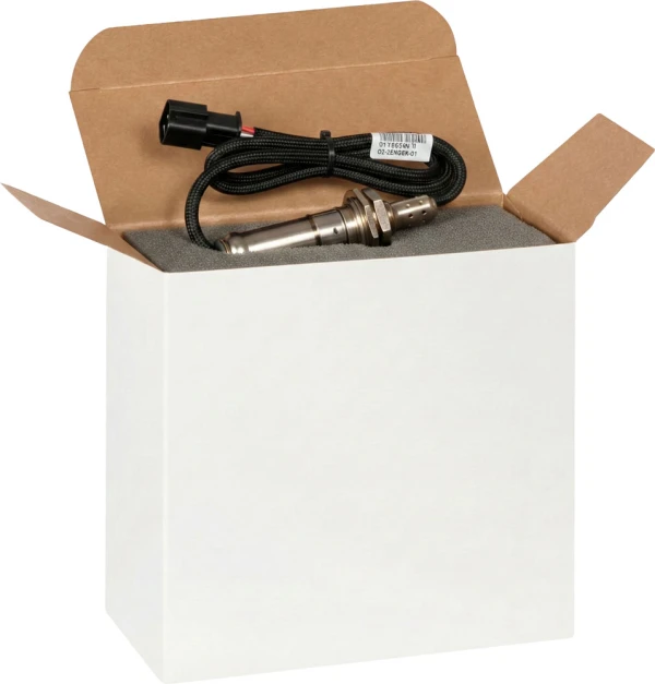 Oxygen Sensor in a White Reverse Tuck Folding Cartons - 5 5/8 x 2 1/2 x 5 5/8