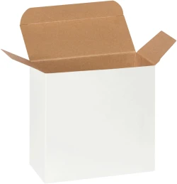 5 5/8" x 2 1/2" x 5 5/8" White Reverse Tuck Folding Cartons
