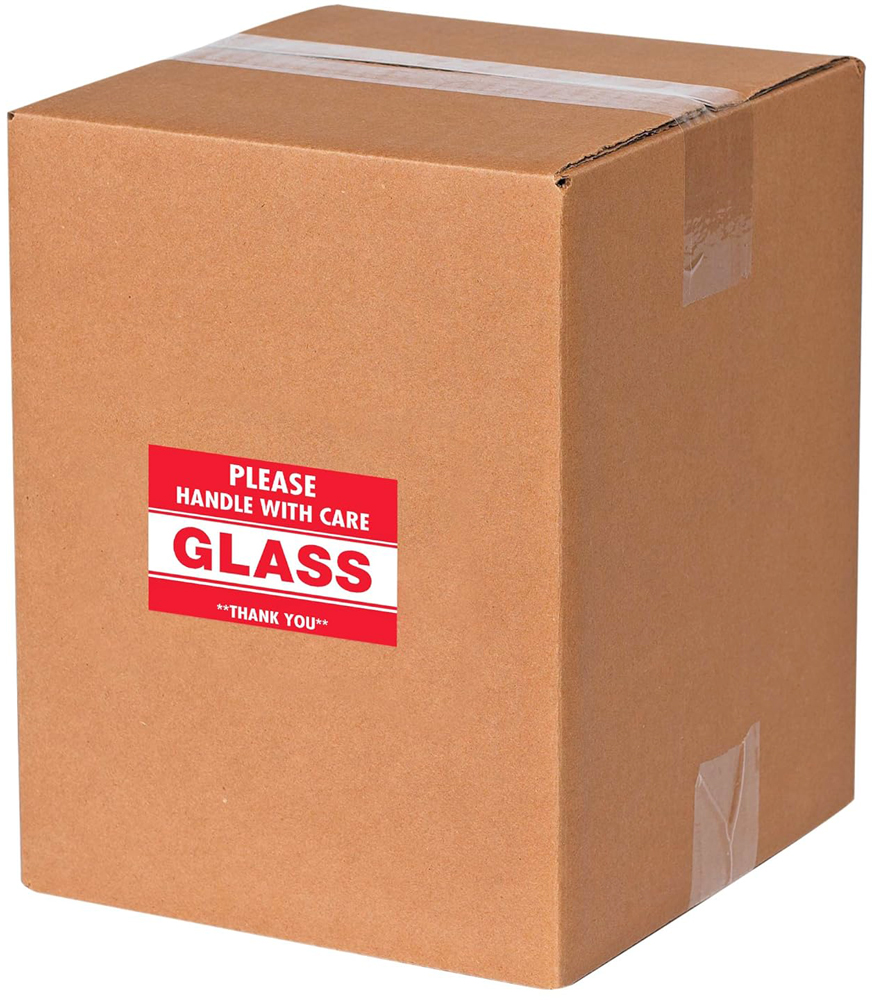 5 x 3 Glass Please Handle with Care Warning Shipping Labels