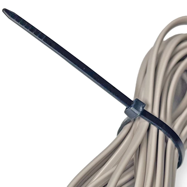 6 inch Nylon Black Zip Ties - 40 pound tensile strength