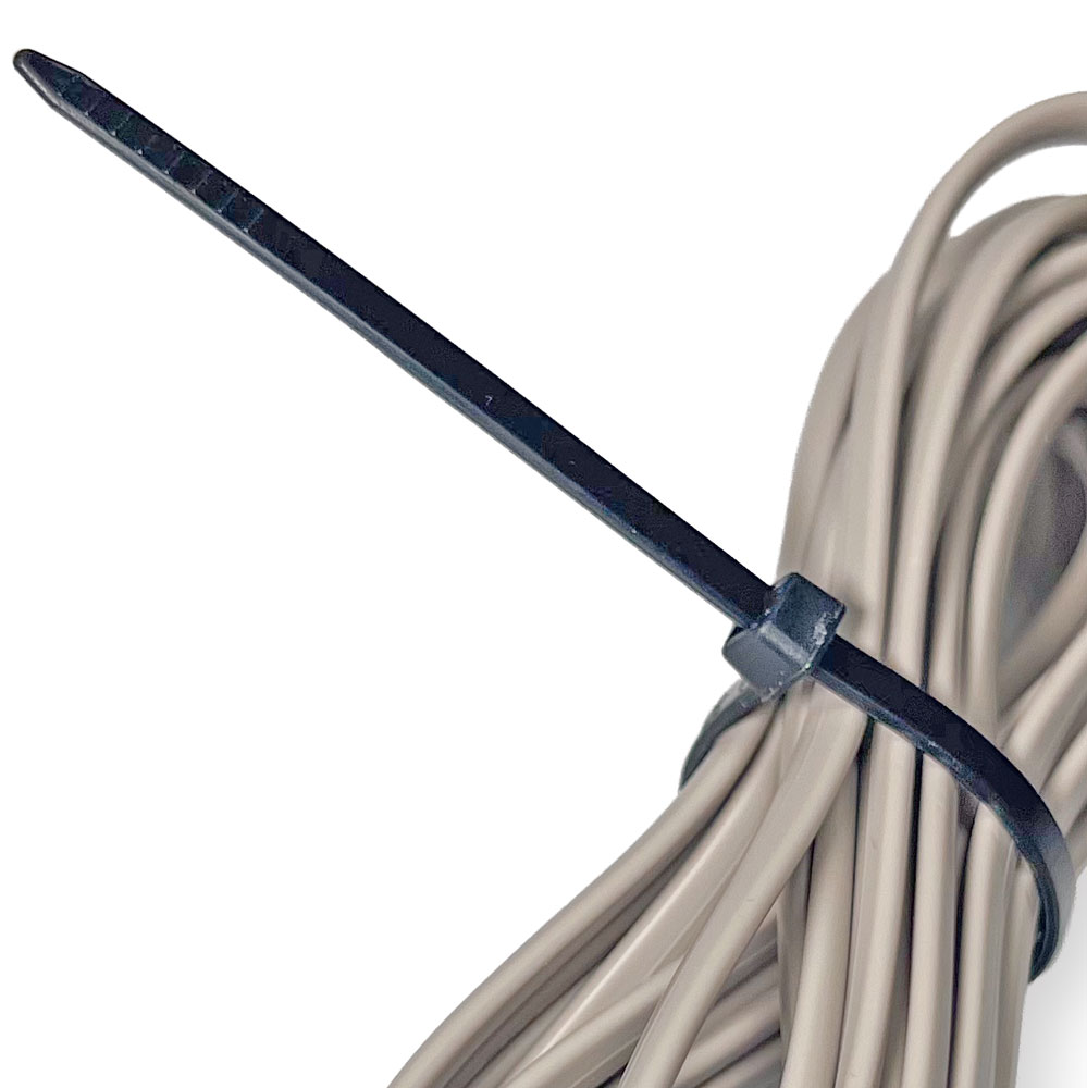 6 inch Nylon Black Zip Ties - 40 pound tensile strength