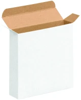 6 x 1 1/2 x 6 White Reverse Tuck Folding Cartons