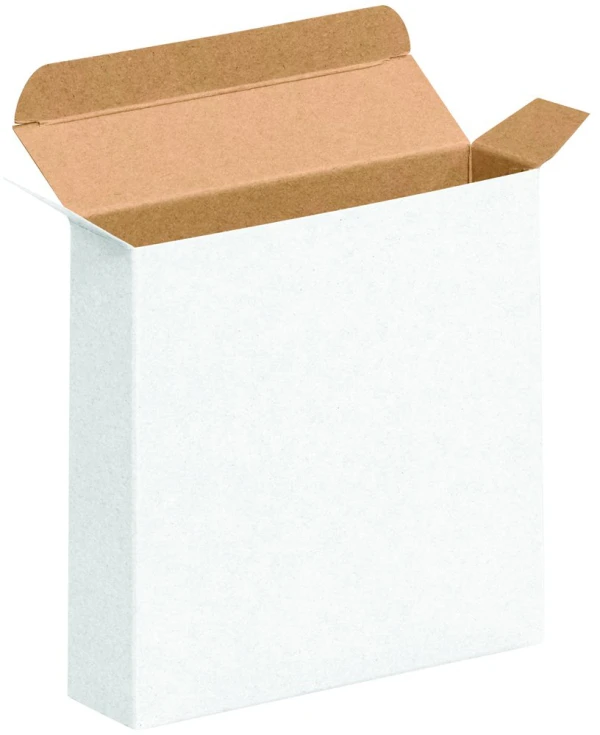 6" x 1 1/2" x 6" White Reverse Tuck Folding Cartons 6 x 1 1/2 x 6 White Reverse Tuck Folding Cartons