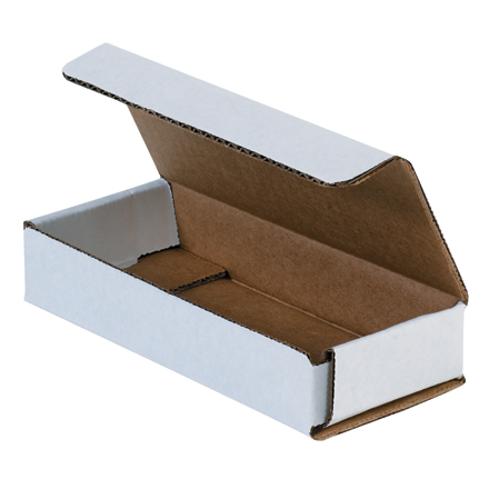 6x2.5x1 white corrugated mailers