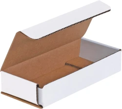 6" x 2.5" x 1" White Corrugated Mailers