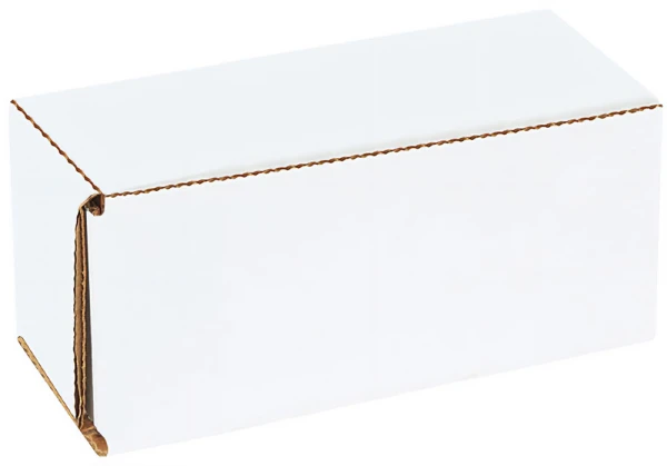6 x 3 x 3 White Corrugated Mailers Closed 6 x 3 x 3 White Cardboard Box Mailers Closed