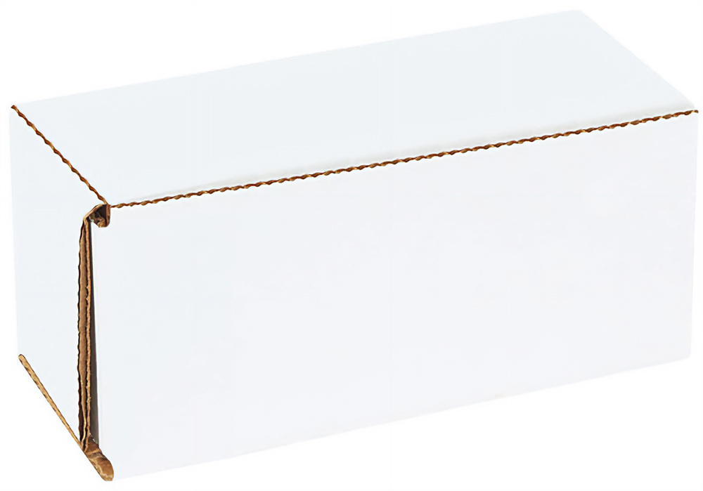 6 x 3 x 3 White Cardboard Box Mailers Closed