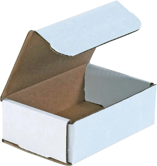 6 x 4 x 2 White Corrugated Mailers 6 x 4 x 2 White Cardboard Box Mailers
