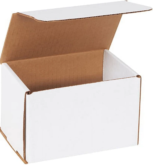 6 x 4 x 4 White Corrugated Mailers 6 x 4 x 4 White Cardboard Box Mailers