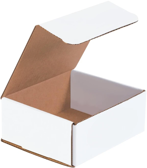 6.1875 x 1 x 2.5 White Corrugated Mailers 6.1875 x 5.375 x 2.5 White Cardboard Box Mailers