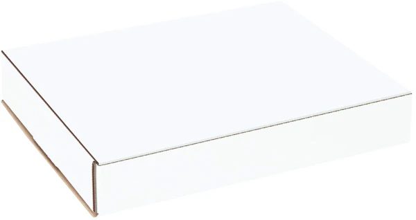 6.5 x 3.25 x 1.25 White Corrugated Mailers Tightly Closed Securely Closed 6.5 x 3.25 x 1.25 White Cardboard Box Mailers