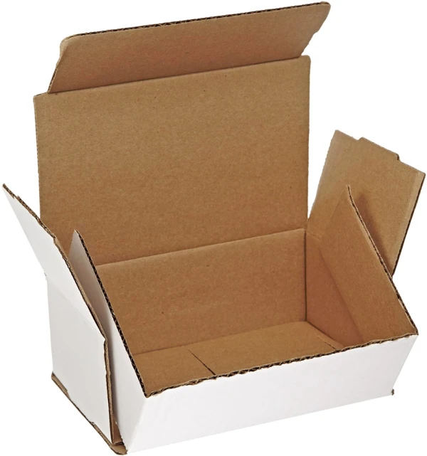 6.5 x 4.5 x 2.5 White Corrugated Mailers 6.5 x 4.5 x 2.5 White Cardboard Box Mailers