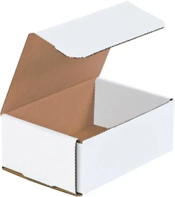 6.5" x 4.5" x 2.5" White Corrugated Mailers