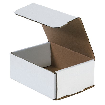 6.5x4.875x2.625 white corrugated mailers