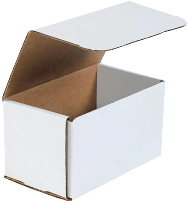 7 x 4 x 4 White Corrugated Mailers 7 x 4 x 4 White Cardboard Box Mailers