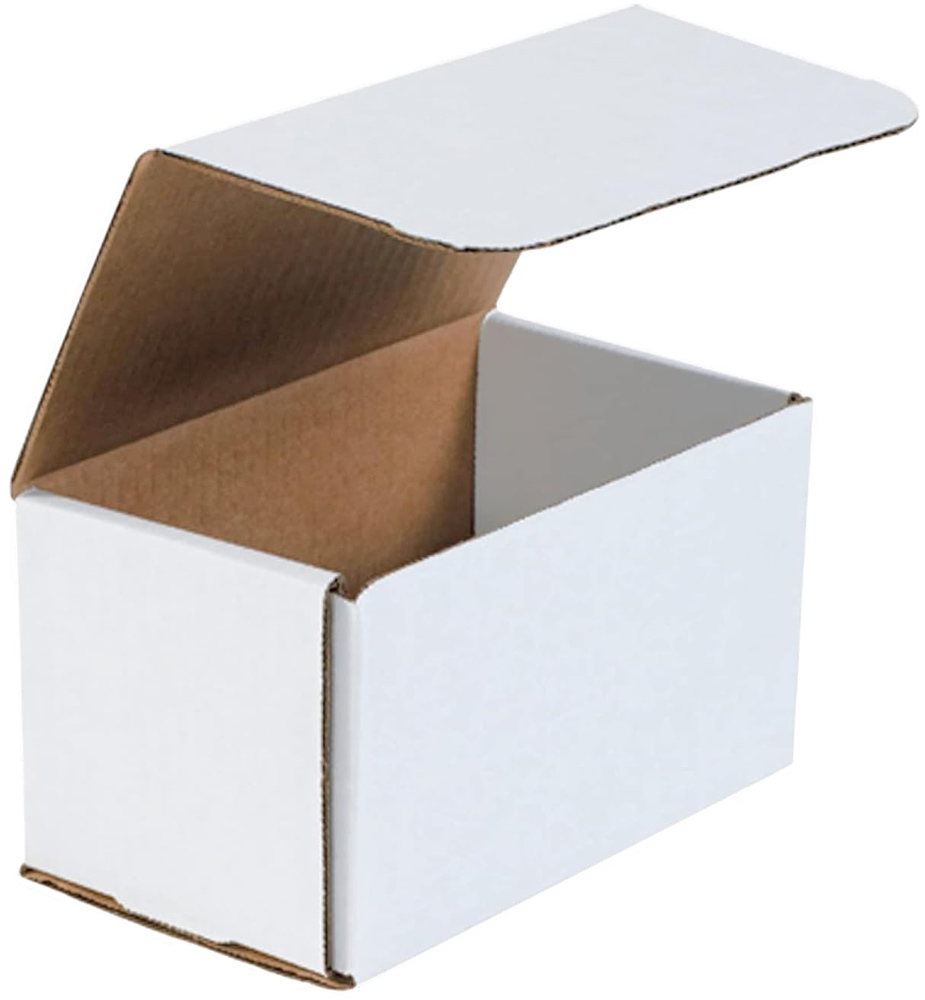 7 x 4 x 4 White Cardboard Box Mailers