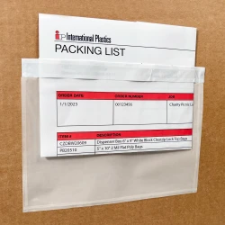 7 x 5.5 Packing List Clear Envelopes