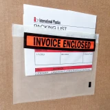 Close up of 7 x 5.5 Panel INVOICE ENCLOSED Packing List Top Loading on Box