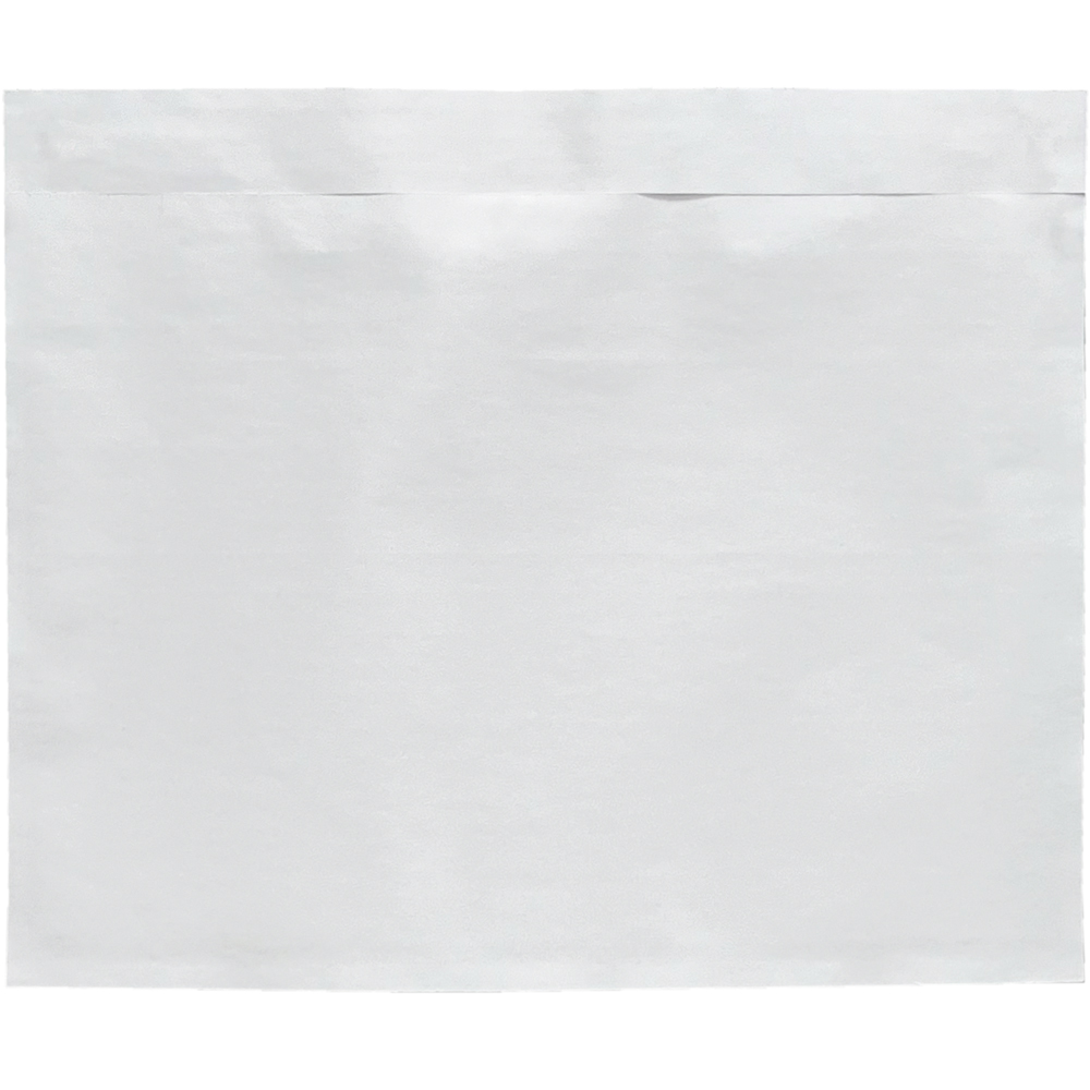 Back of 7 x 5.5 Clear Plain Face Top Loading Packing Envelope