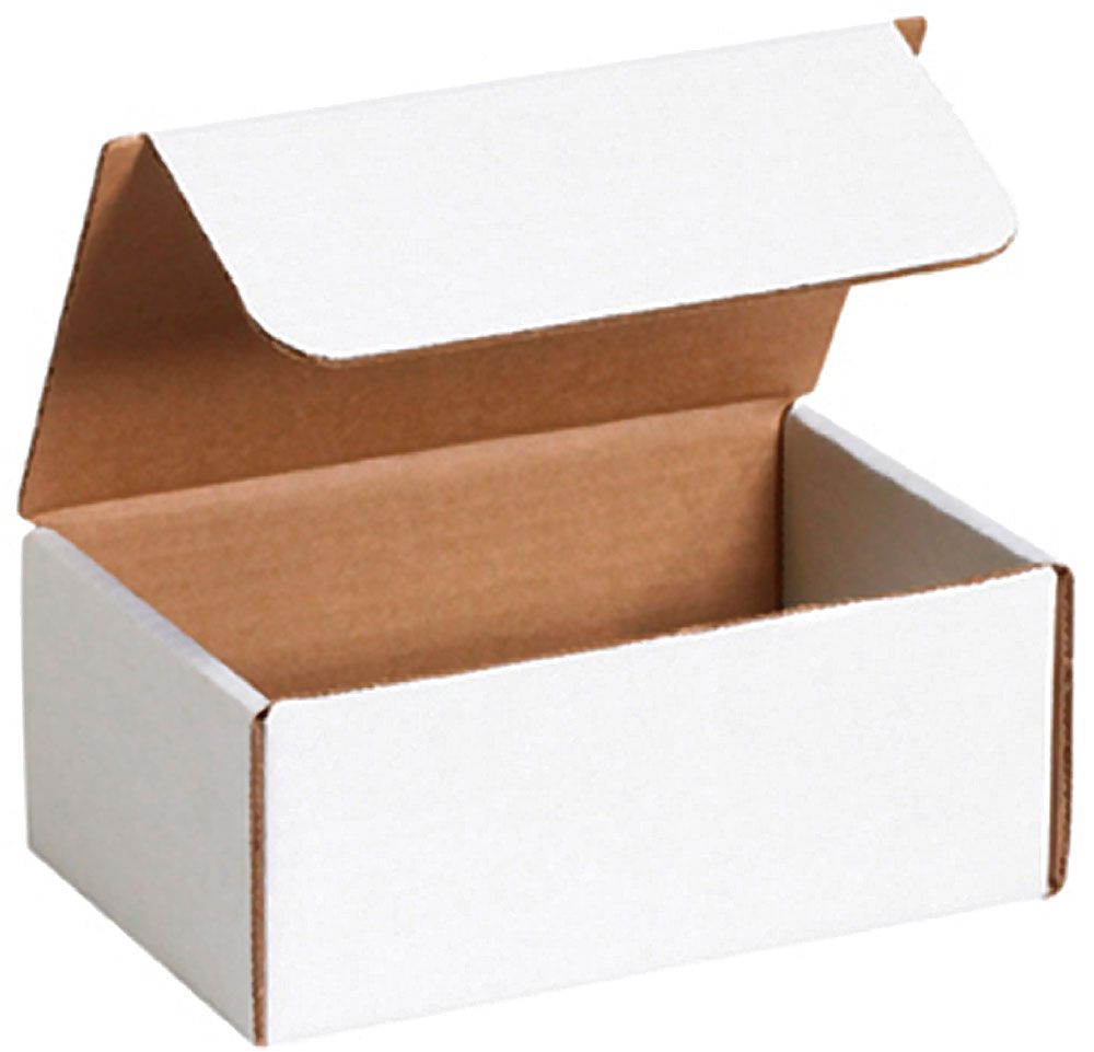 7 1/8 x 4 1/2 x 3  White Corrugated Literature Mailers