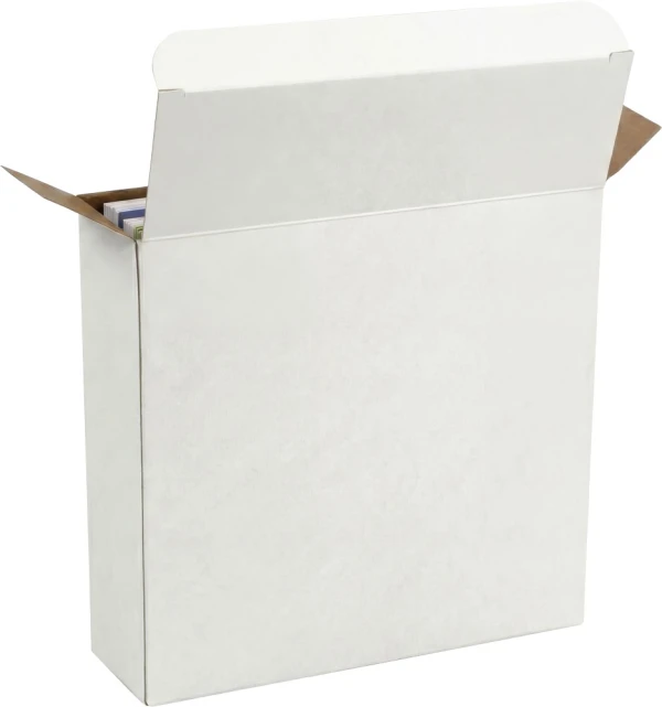 7.25 x 2 x 7.25 White Reverse Tuck Folding Cartons Back with Note Card Stationary Back View of Note Card Stationary Inside of a 7.25 x 2 x 7.25 White Reverse Tuck Folding Cartons