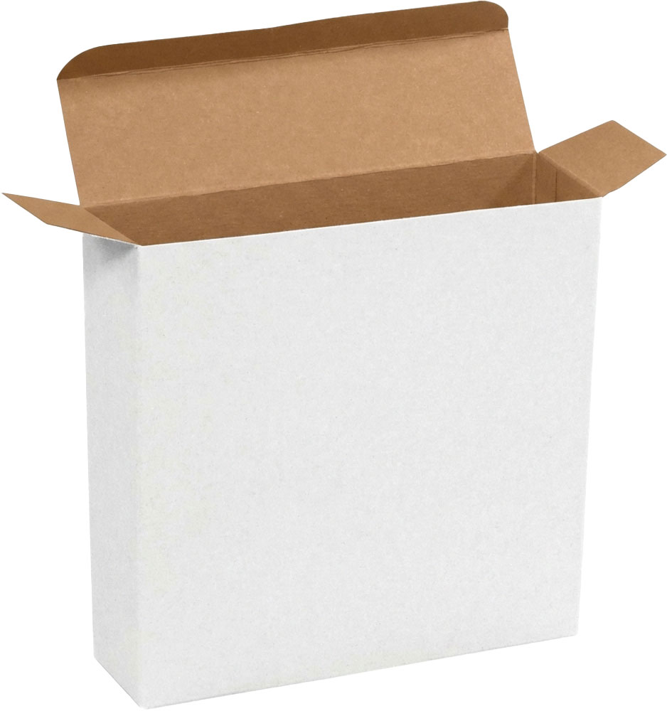 7.25 x 2 x 7.25 White Reverse Tuck Folding Cartons