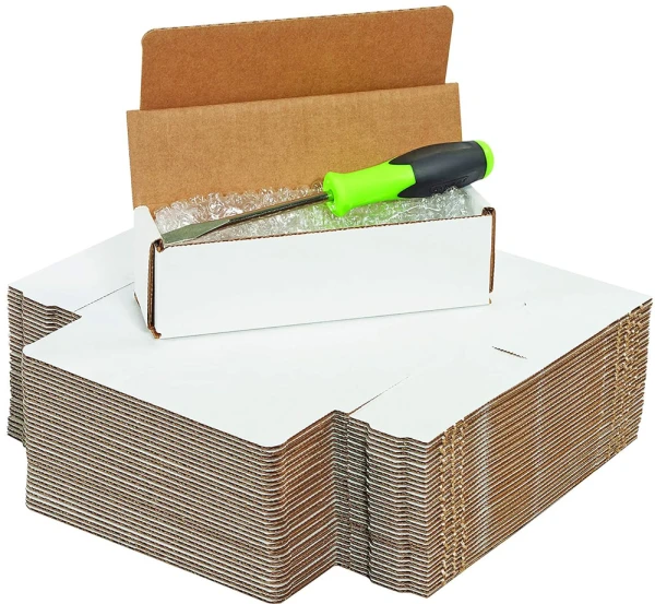 7.5 x 3.25 x 1.75 White Corrugated Mailers Bundle 7.5x3.25x1.75 White Cardboard Box Mailers Bundle