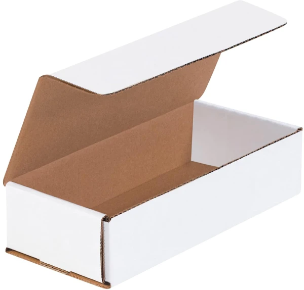 7.5 x 3.25 x 1.75 White Corrugated Mailers 7.5x3.25x1.75 White Cardboard Box Mailers