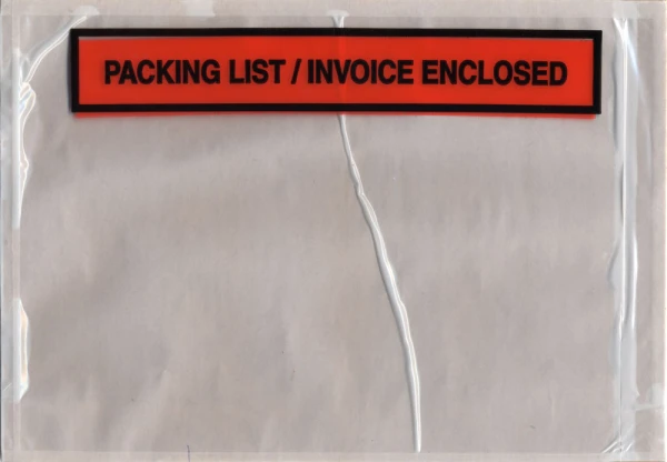 7 x 10 Packing List Envelope Panel Packaging List - Invoice Bottom Printed Back Loading