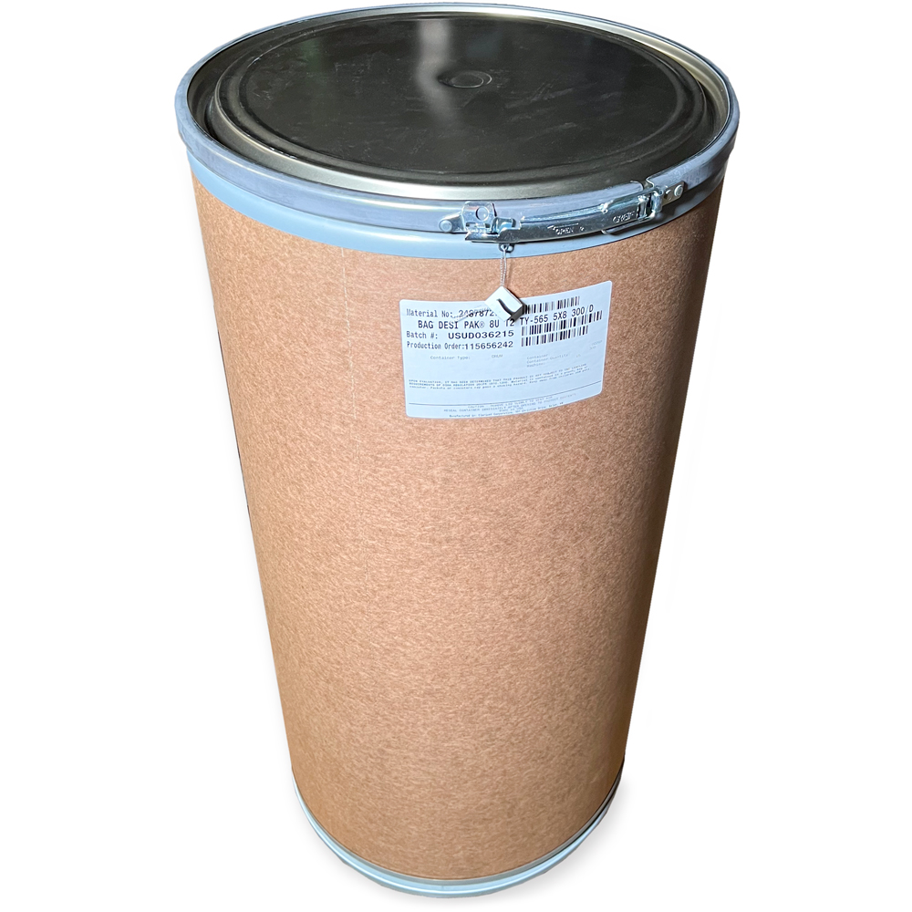 Drum of 8 Clay Desiccant 5 x 8 - Desi Pak #3827 - Tyvek Paper