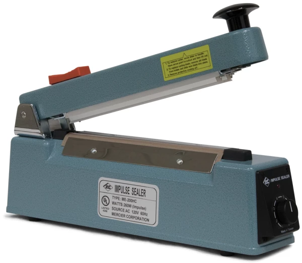 8 inch Impulse Hand Operated Manual Sealer with Built In   Trimmer