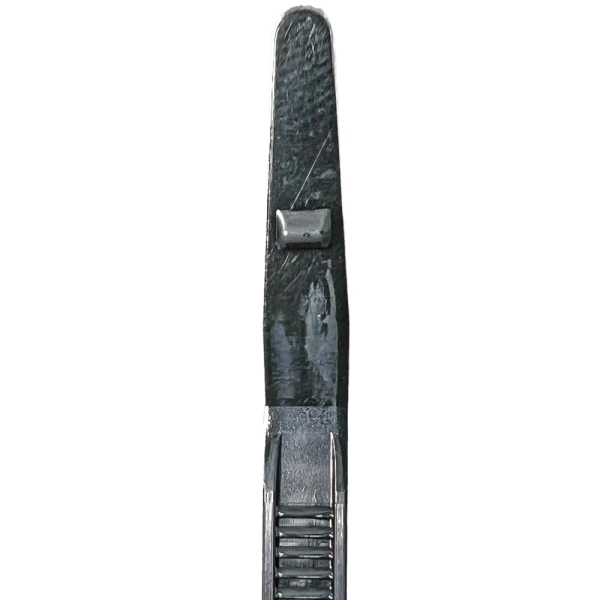 Teeth Side of Tail of 8 inch Nylon Black Zip Ties- 50 pound tensile strength