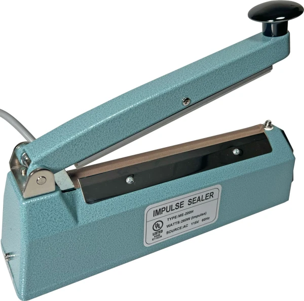 8 inch Impulse Bag Sealer Back Back of 8 inch Hand Impulse Poly Bag Sealer