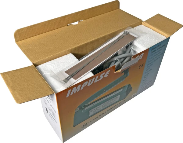 8 inch Impulse Bag Sealer Open Case Open Case of 8 inch Hand Impulse Poly Bag Sealer
