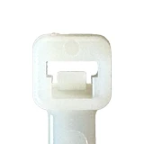 8 Inch Zip Tie Lock Locking Mechanism of 8 inch Nylon Clear Zip Tie - 50 pound tensile strength