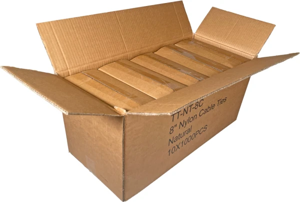 8 Inch Zip Tie Master Case Master Case 8 inch Nylon Clear Zip Ties - 50 pound tensile strength