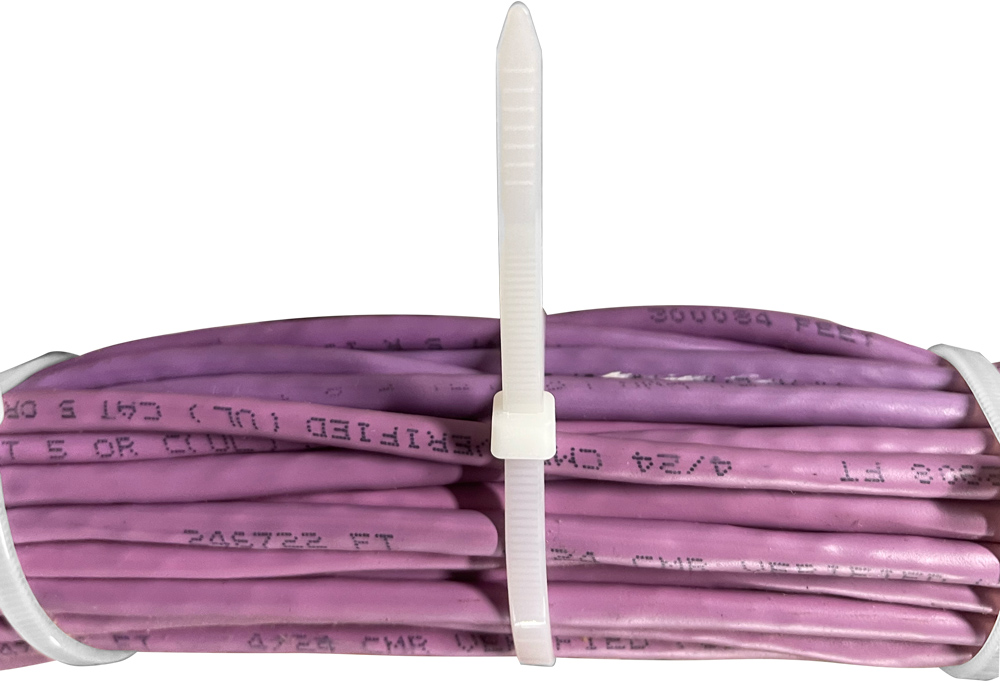8 inch Nylon Clear Zip Ties - 50 pound tensile strength