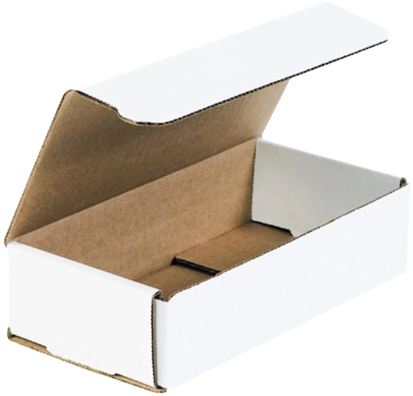 8 x 4 x 2 White Corrugated Mailers 8 x 4 x 2 White Cardboard Box Mailers