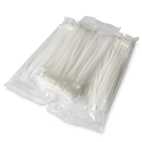 8 Inch Zip Tie Innerpacks Innerpacks of 8 inch Nylon Clear Zip Ties - 50 pound tensile strength